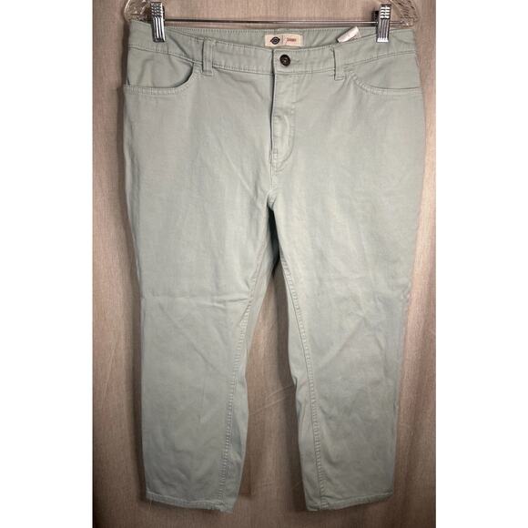 Dickies Women’s Skinny/Crop Ankle - Light Green Jeans - Size 12 - Picture 1 of 5